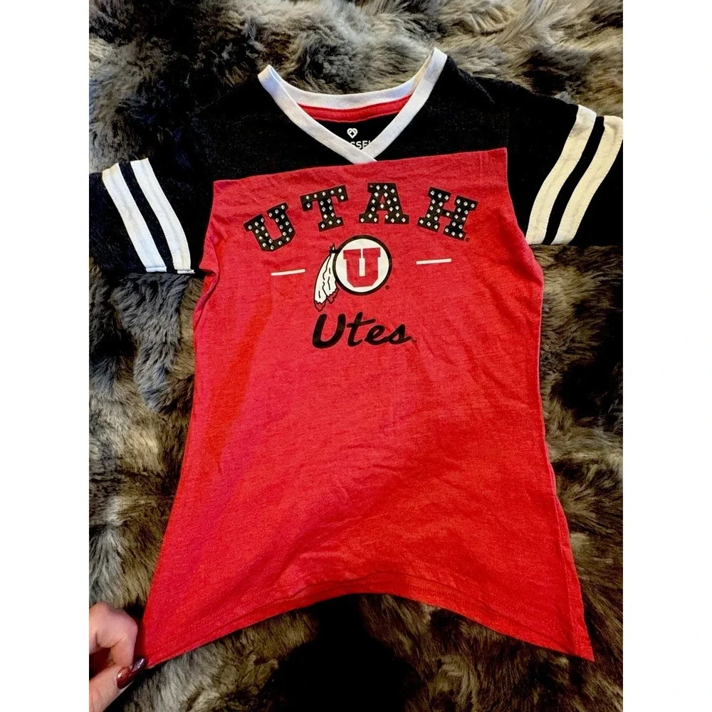 NWOT Kids Girls Size SMALL (6-6X) Utah UTES Short Sleeve T Shirt Top